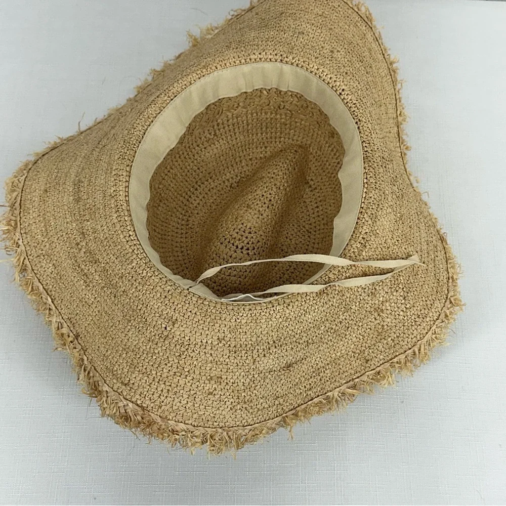 Caslon Rainbow Pom Tassel Straw Sun Hat